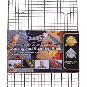 Photo of 100% Stainless Steel Wire Cooling and Roasting Rack Fits Small Quarter Sheet Size Baking Pan