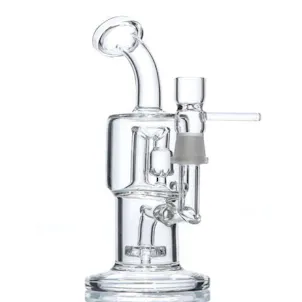 Photo of 8" Stereo to J-Hook Barrel Perc Water Pipe