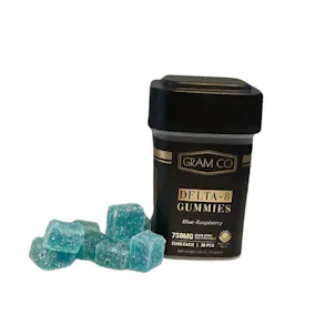 Photo of GramCo Gummies (25mg Delta 8), Blue Raspberry Flavor, 30 ct container (750mg total)