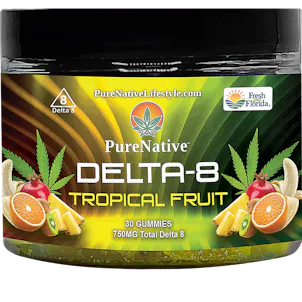 Photo of Delta 8 Gummies Tropical Fruit 30 count