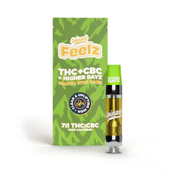 Photo of Spinach FEELZ Higher Dayz THC+CBC Mango Kiwi Haze Vape