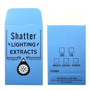 Photo of 25 Blue Shatter Lightning Extracts Concentrate Strain Label Envelopes #126