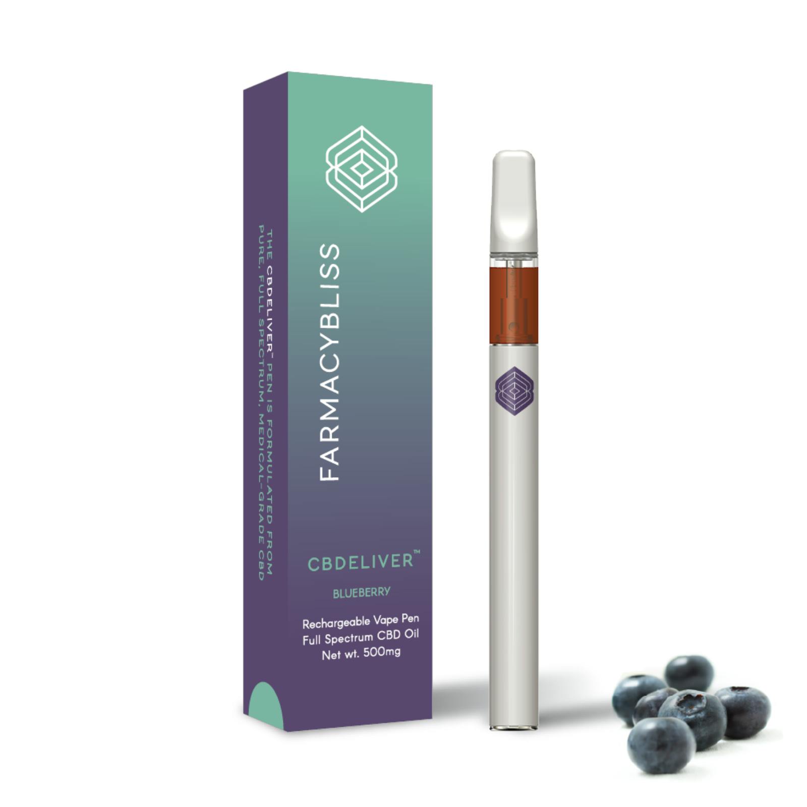 Farmacy Bliss: CBDELIVER™ Vape Pen - 350mg CBD Blueberry Flavor | Leafly