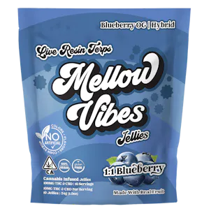 Photo of Mellow Vibes Jellies 1:1 Blueberry 10 Pack 100mg