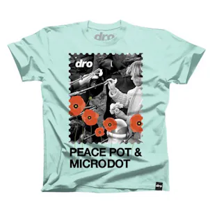 Photo of DRO Peace Pot & Microdot aqua weed t-shirt