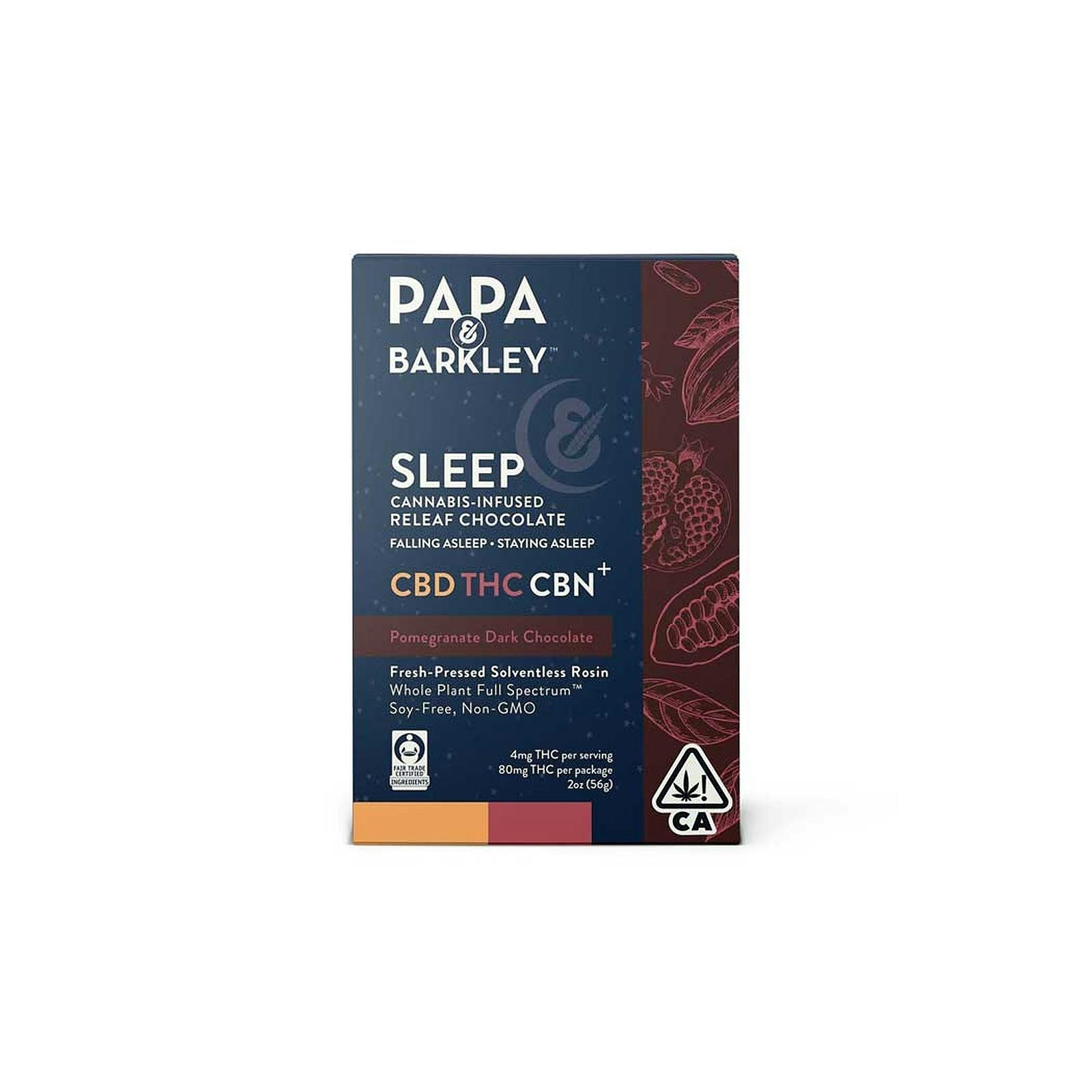 Papa & Barkley Sleep Dark Chocolate Pomegranate Leafly