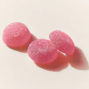 Photo of 10mg Lost Farm + SAINt JHN 'Grape Pie Cookies x Dragon Fruit' Live Resin Gummies 100mg THC total