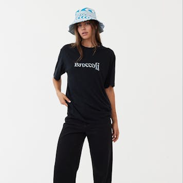 Photo of Afends Unisex Broccoli - Unisex Hemp Retro T-Shirt - Black