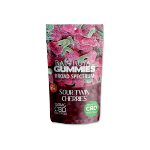 Photo of R.A. Royal Gummies: Broad Spectrum CBD Sour Cherry Gummy Pouch (150MG)