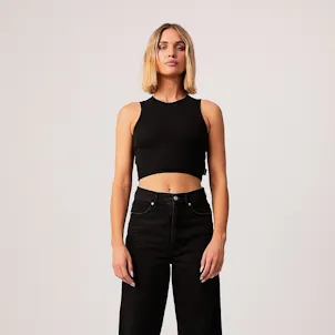 Photo of Afends Womens Dalston - THC Essentials - Hemp Ribbed Tank - Black
