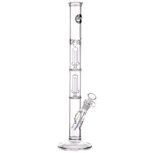 Photo of LA Pipes 14” Double Showerhead Perc Straight Tube Bong