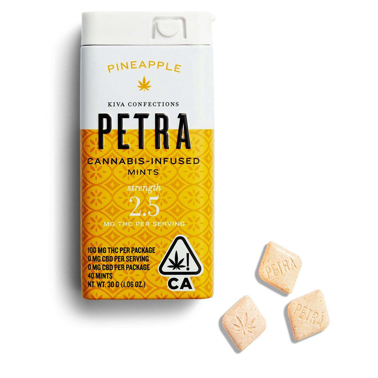 Petra 2.5mg Petra 'Pineapple' Mints 100mg THC total Leafly