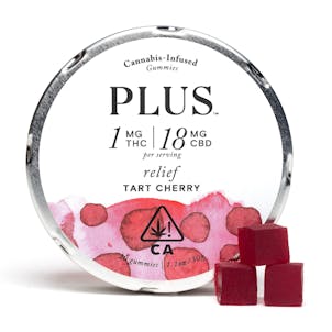 Photo of PLUS Relief Tart Cherry 18:1 Gummies