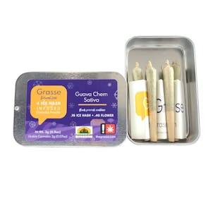 Product image for Guava Chem Solventless Ice Hash Infused PreRoll 2g 4 Pack