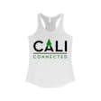 Product image for CaliConnected Women's White Slim Fit Racerback Tank