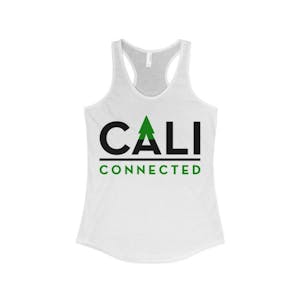 Photo of CaliConnected Women's White Slim Fit Racerback Tank