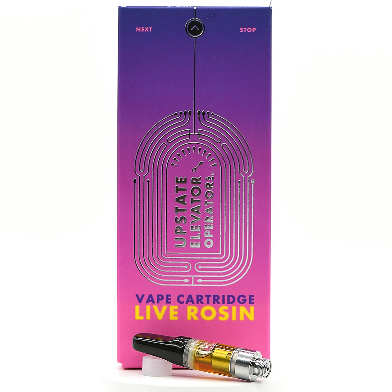 Upstate Elevator Operators Live Rosin Vape Cartridge, 0.5g Leafly