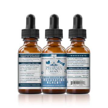 Photo of Relaxation Remedy Tincture for Pets 1oz 120mg CBD Oil | Fresh Breath Mint