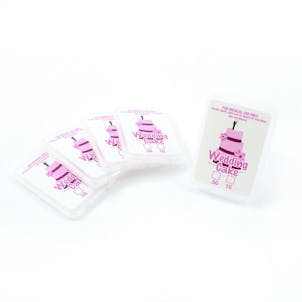 Photo of 25 WEDDING CAKE Cannabis Strain Label Shatter Packs Wax Concentrate Packaging by Shatter Labels SP-0