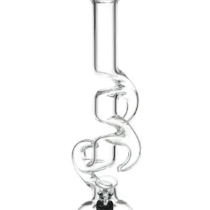 Photo of 12" Bubble Beaker with Clear Glass Hooked Horn Accents