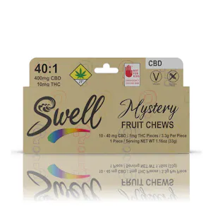 Photo of 40:1 CBD Mystery Fruit Chews 410mg 10-pack