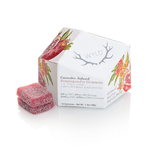 Photo of Pomegranate 1:1 CBD + Hybrid Enhanced Gummies | 100mg