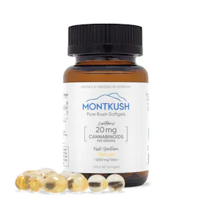 Photo of Full Spectrum 20mg CBD Softgels 60-pack | 1200mg