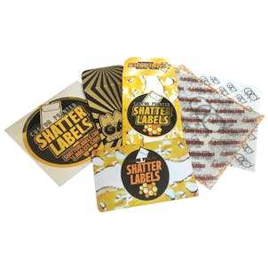 Photo of 50 x Original Black Gold Standard Oil Wax Extract Coin Foil Envelopes #001