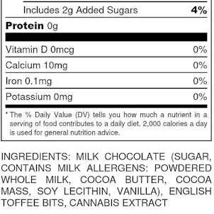 Photo of Haze & Main English Toffee Chocolate Bar 250mg