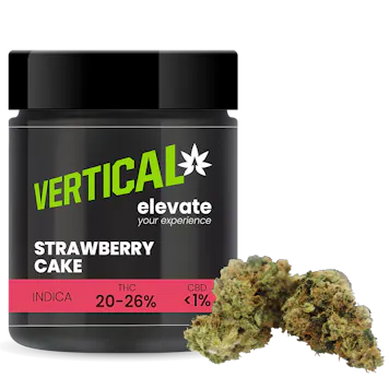 Photo of Vertical Strawberry Cake Dried Flower - 20-26% THC