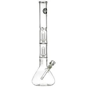 Photo of LA Pipes 20” 5mm Thick Double Showerhead Perc Beaker Bong