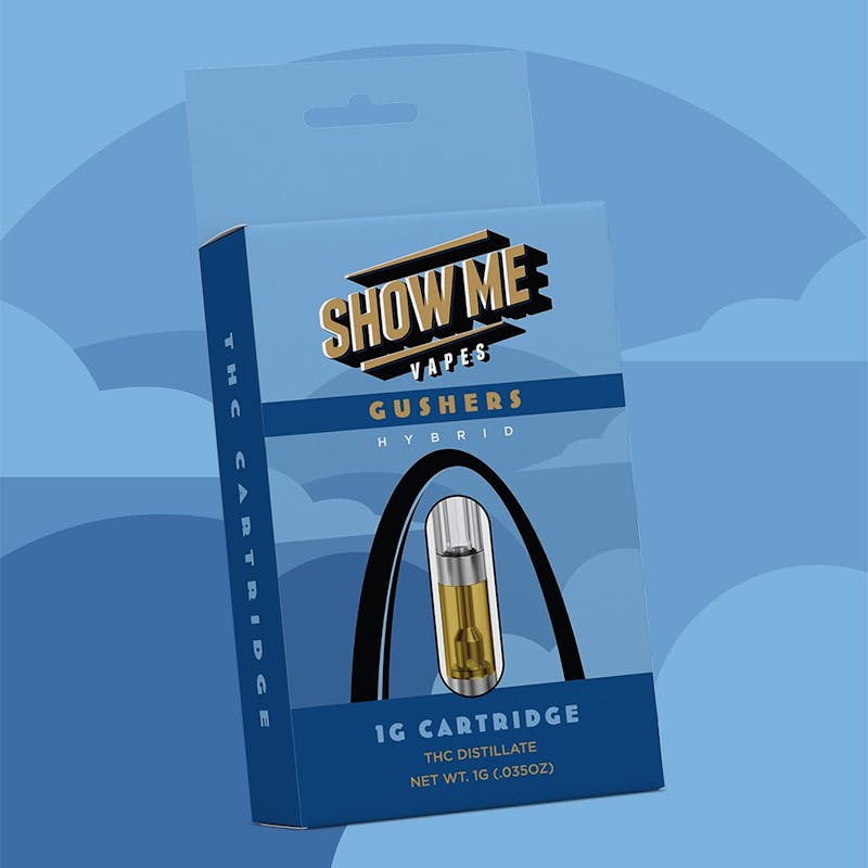 SHOW ME Gushers (H) 1G THC Cartridge Show Me Leafly