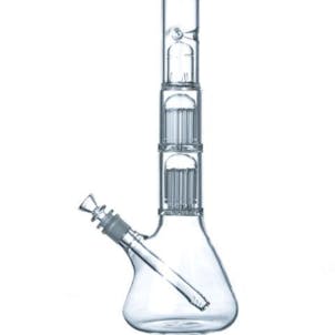 Photo of "Double Tree Perc Beaker Bong" w/ Splashguard