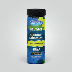 Photo of Delta 9 Square Gummies Blue Razz Flavor