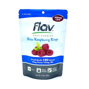 Product image for CBD Blue Raspberry Rings 100mg 10-Pack