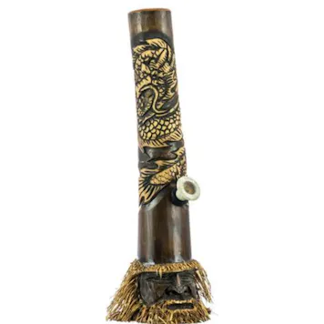 Photo of 16" Indonesian Hand Carved Bamboo Bong