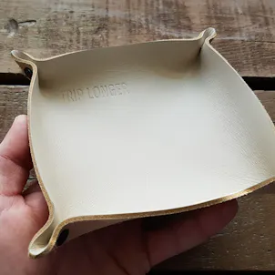 Photo of Trip Longer Leather Rolling Tray // Small