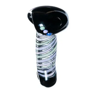 Photo of 4.5 " Slyme Accented Barber Pole Hand Pipe