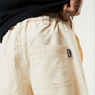 Photo of Afends Mens Chess Club - THC Essentials - Hemp Relaxed Shorts - Natural