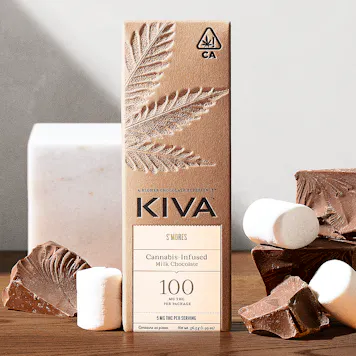 Photo of 5mg Kiva 'S'mores' Milk Chocolate Bar 100mg THC total