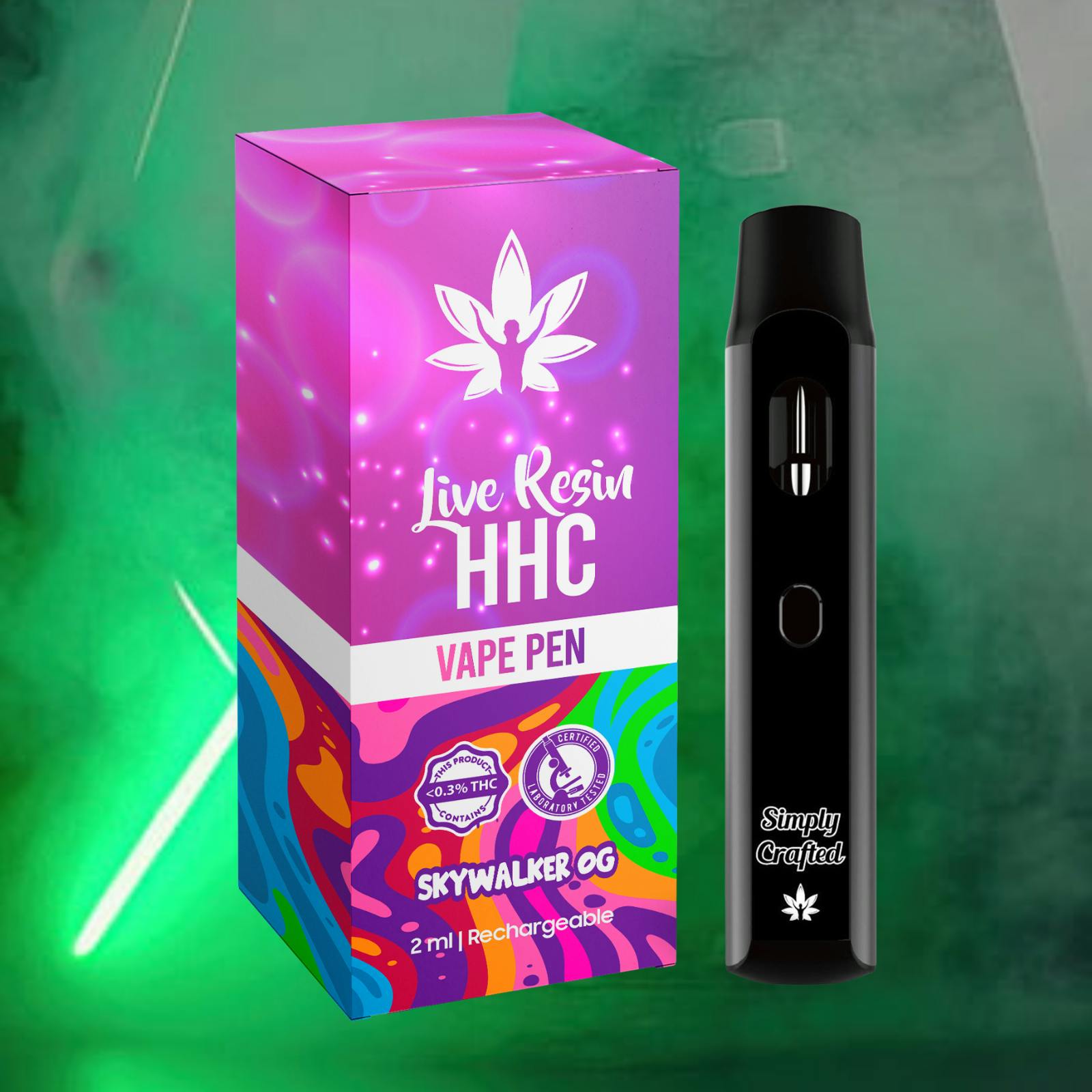 Simply Crafted Free Shipping Save 25 With Code Leafly Skywalker Og 2ml Hhc Vape Pen Leafly 7070