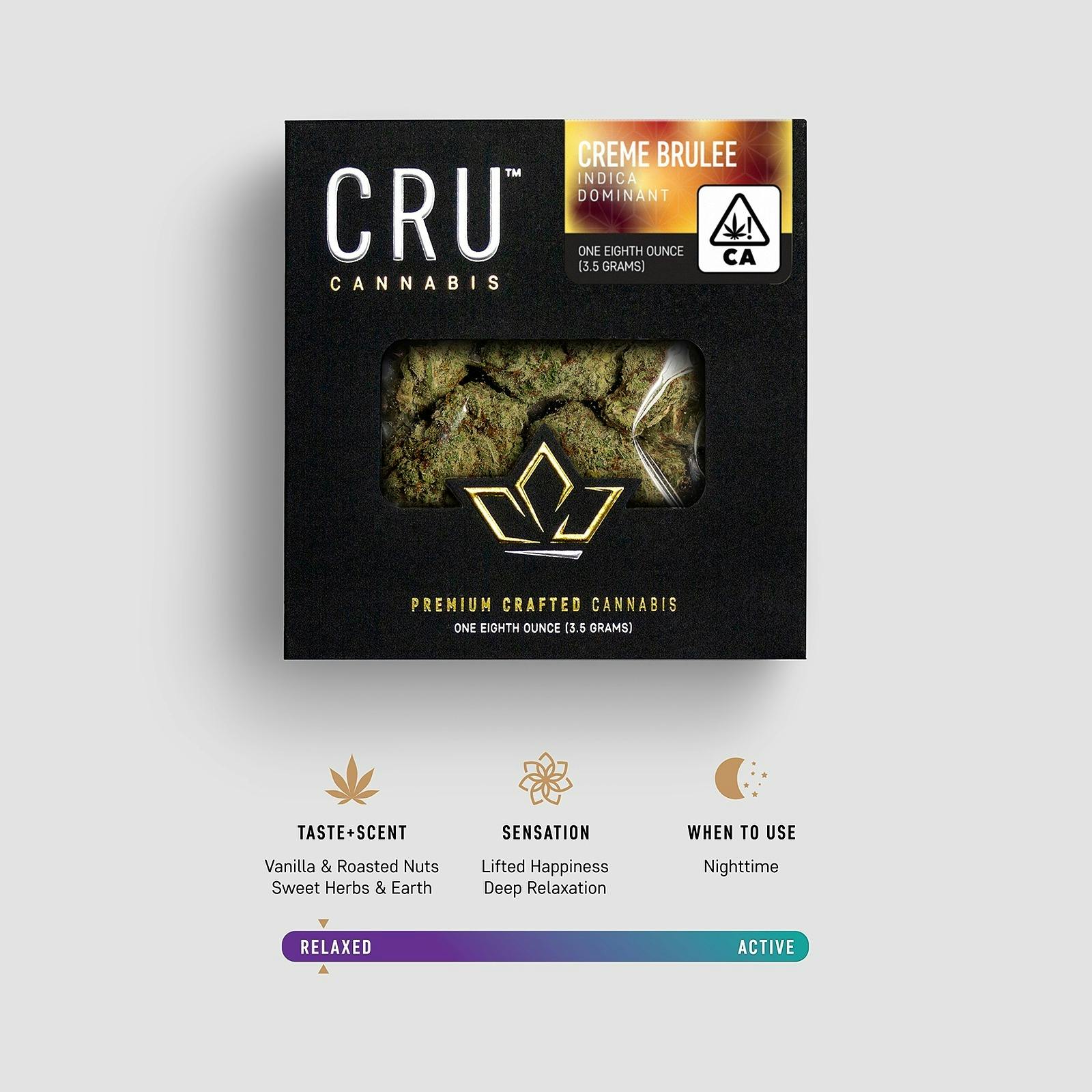 CRU Cannabis Creme Brulee 3.5G Indica Flower Leafly