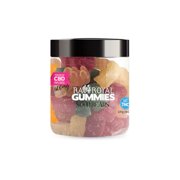 Photo of R.A. Royal Gummies: CBD Sour Gummy Bear Jar (600 MG)
