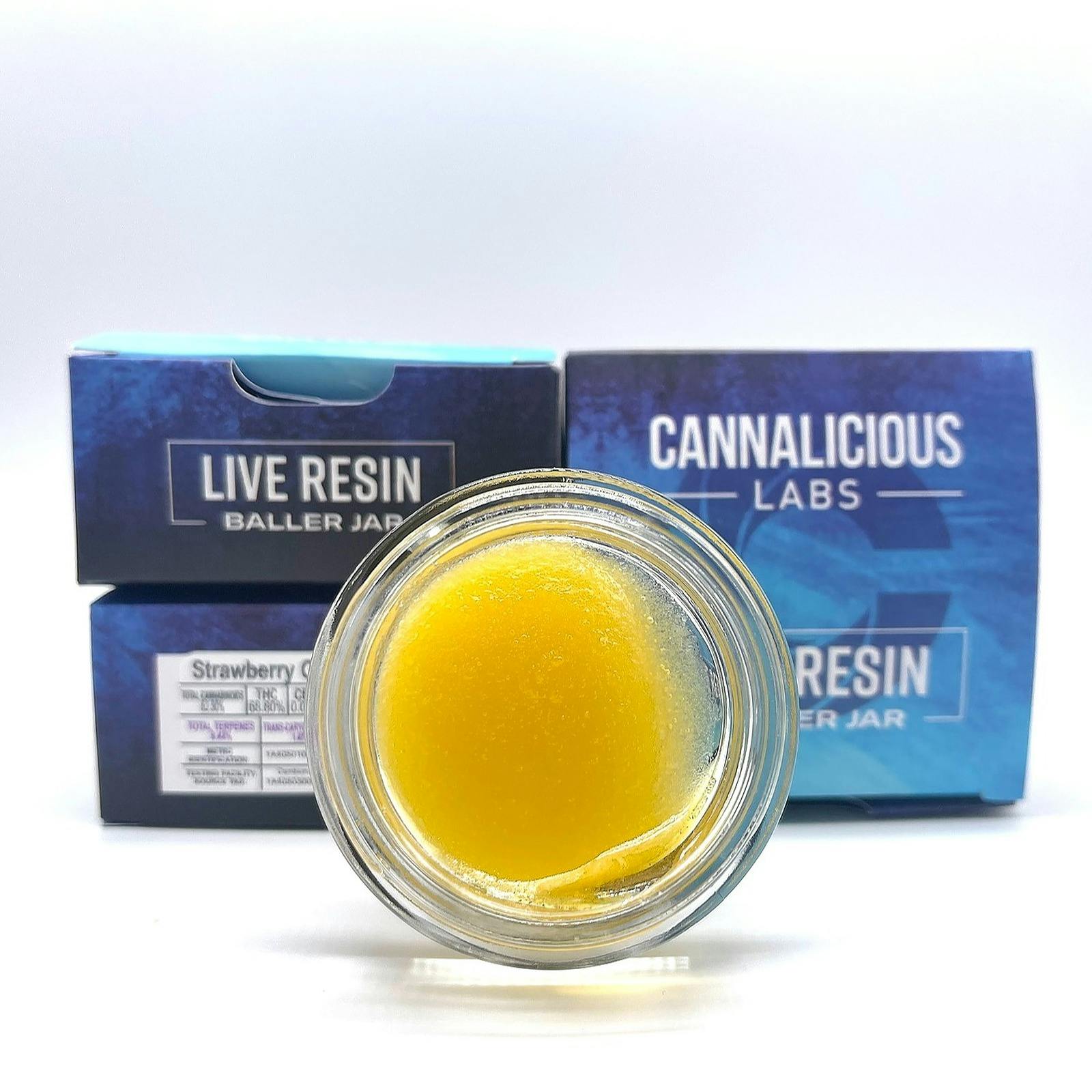 Cannalicious Labs Strawberry Cough Live Resin 7.0g Baller Jar Leafly