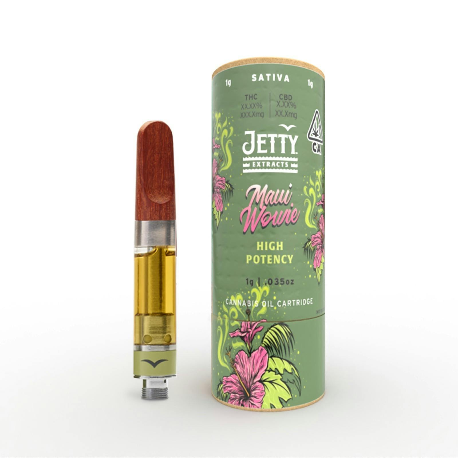 Jetty Extracts Maui Wowie HIGH THC Cartridge 1g Leafly