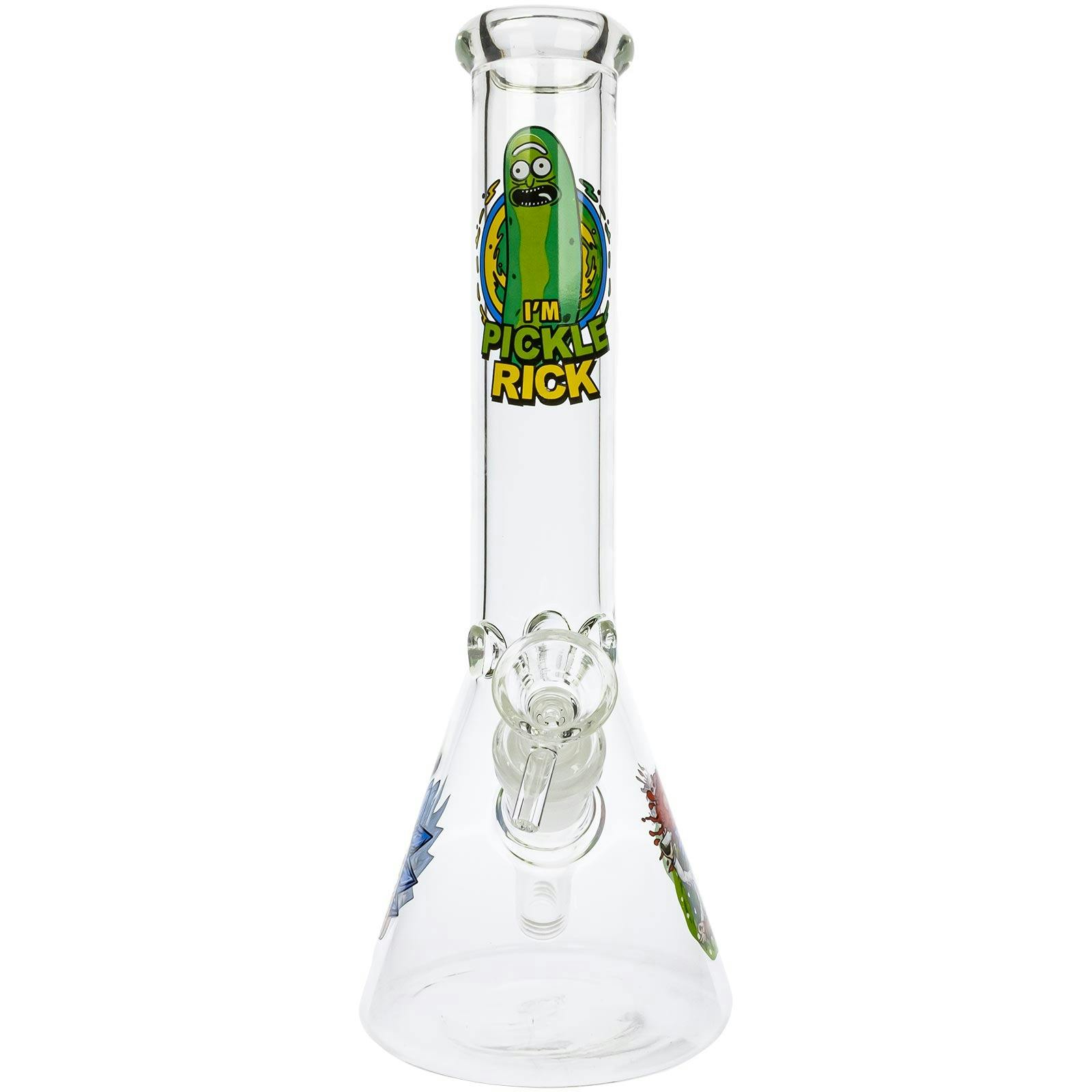 Waterbeds 'n' Stuff Rick and Morty 11" Graphic Beaker Bong Leafly