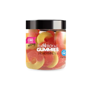 Photo of R.A. Royal Gummies: CBD Peach Ring Gummy Jar (600 MG)