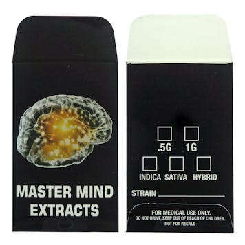 Photo of 25 Master Mind Extracts Premium Concentrate Envelopes by Shatter Labels #144