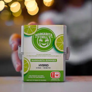 Photo of Margarita Chill Hybrid Cannabis Gummies 10-pack 100mg