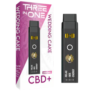 Photo of CBD+ THREE-IN-ONE DISPOSABLE VAPE: WEDDING CAKE (2500 MG)